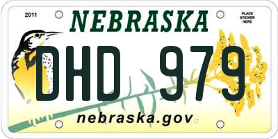 NE license plate DHD979