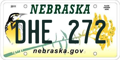 NE license plate DHE272