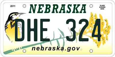 NE license plate DHE324