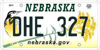 NE license plate DHE327