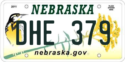 NE license plate DHE379