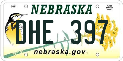 NE license plate DHE397