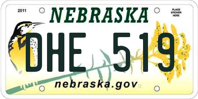 NE license plate DHE519