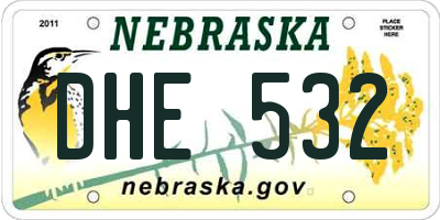 NE license plate DHE532