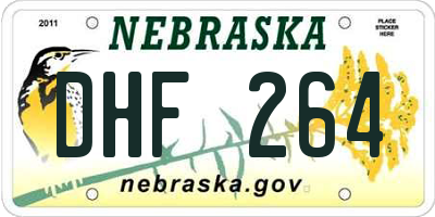 NE license plate DHF264