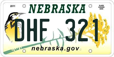 NE license plate DHF321