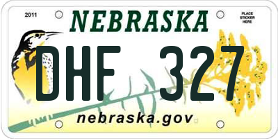 NE license plate DHF327