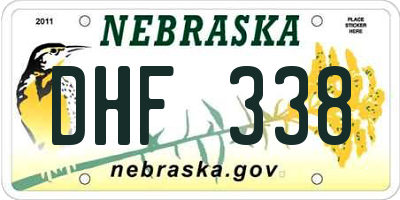 NE license plate DHF338