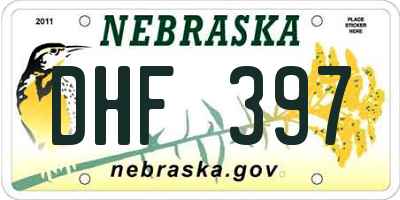 NE license plate DHF397