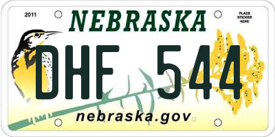 NE license plate DHF544