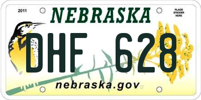 NE license plate DHF628