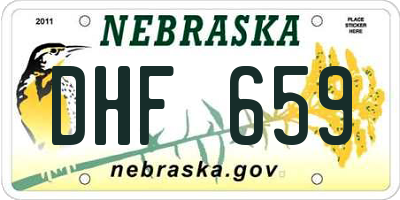 NE license plate DHF659