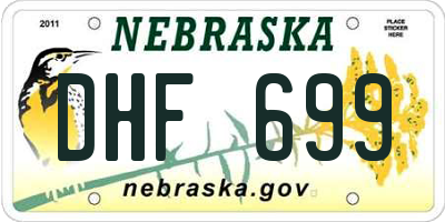 NE license plate DHF699