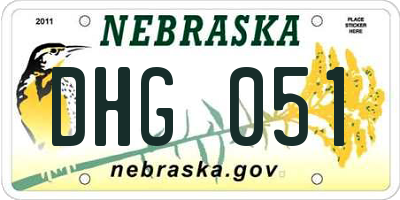 NE license plate DHG051