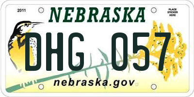 NE license plate DHG057