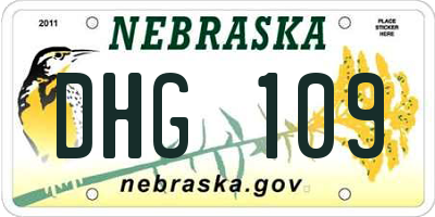 NE license plate DHG109