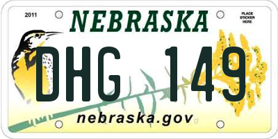 NE license plate DHG149