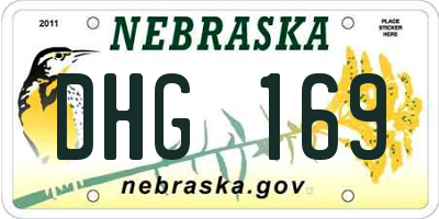 NE license plate DHG169