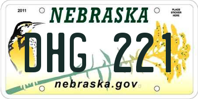 NE license plate DHG221