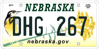 NE license plate DHG267