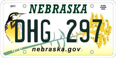 NE license plate DHG297