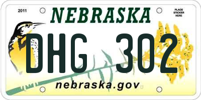 NE license plate DHG302
