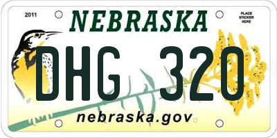 NE license plate DHG320