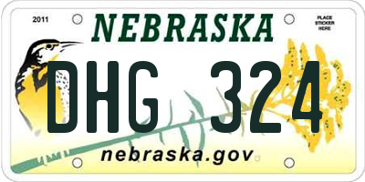 NE license plate DHG324
