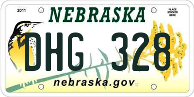 NE license plate DHG328