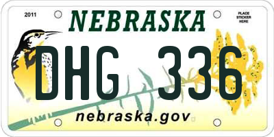 NE license plate DHG336