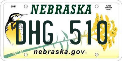 NE license plate DHG510
