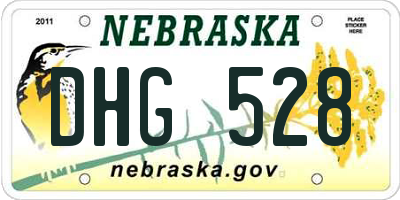 NE license plate DHG528