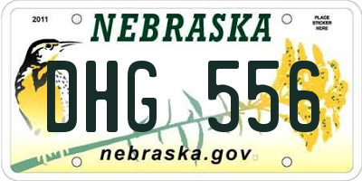 NE license plate DHG556
