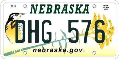NE license plate DHG576