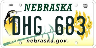 NE license plate DHG683