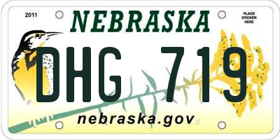 NE license plate DHG719