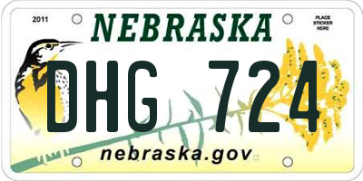 NE license plate DHG724