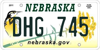 NE license plate DHG745