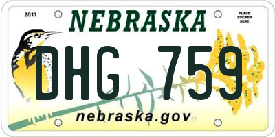 NE license plate DHG759
