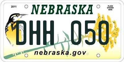 NE license plate DHH050