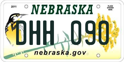 NE license plate DHH090