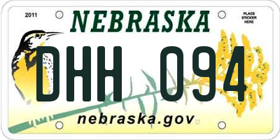 NE license plate DHH094