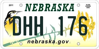 NE license plate DHH176