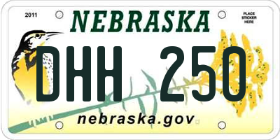 NE license plate DHH250