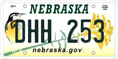NE license plate DHH253
