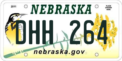 NE license plate DHH264