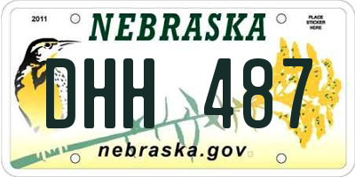 NE license plate DHH487