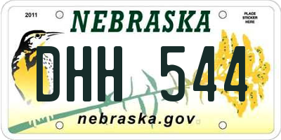 NE license plate DHH544