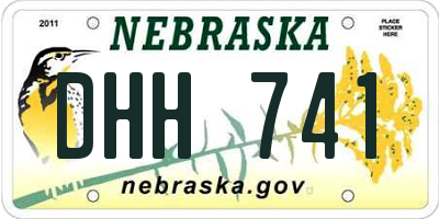 NE license plate DHH741