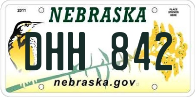 NE license plate DHH842